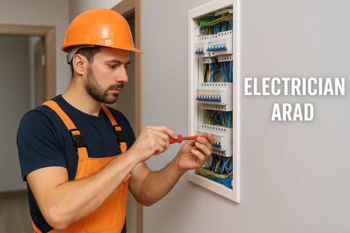 Ilustrație pentru Electrician Arad – Servicii profesionale pentru locuințe și firme