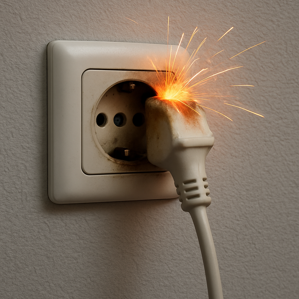Ilustrație pentru Prize care se încălzesc sau scot scântei – cauze și când să chemi un electrician