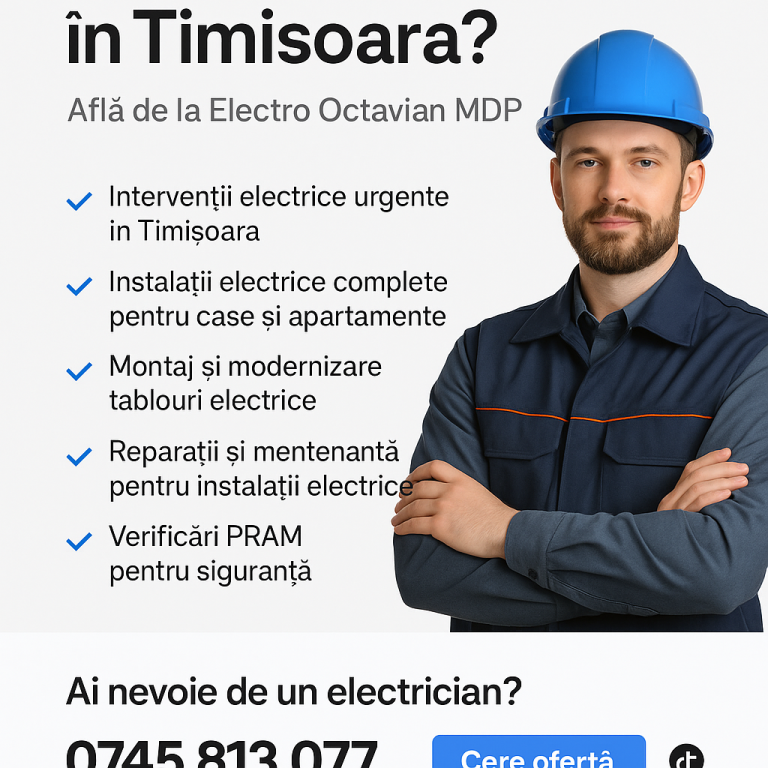 Ilustrație pentru Cauti un electrician in Timisoara?
