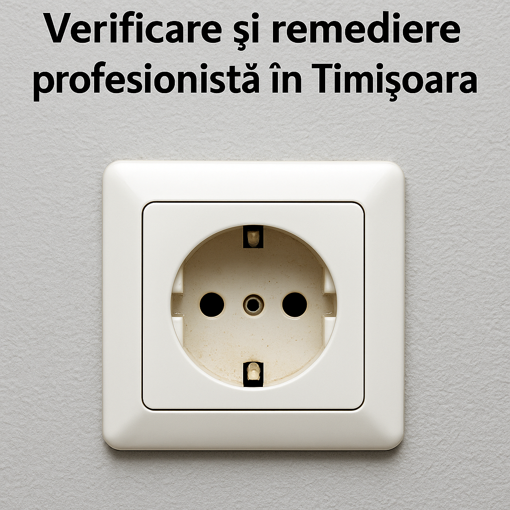 Ilustrație pentru Prize fără împământare? Verificare și remediere profesionistă în Timișoara